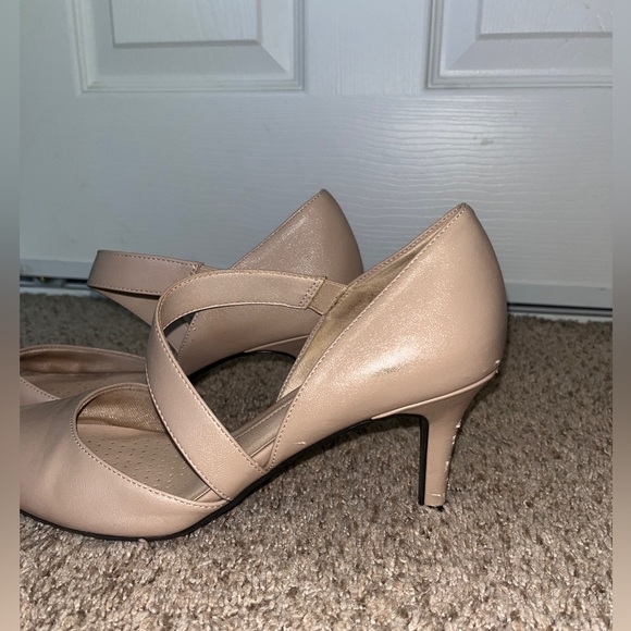 Nude Pointed Toe Pumps - Picture 2 of 3